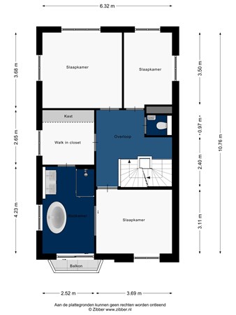 Floorplan - Duifhuislaan 34, 2342 CW Oegstgeest